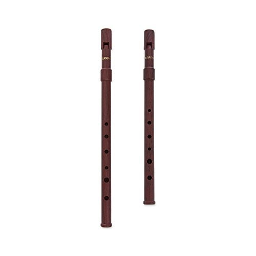 SMARTWOODI Set of 2 Irish Whistles Wood Grain Key of C & D ABS