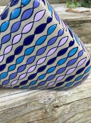 Vtg 1996 Javier Servin Mexico 8” Triangle Mexican Pottery Geometric Modern Vase