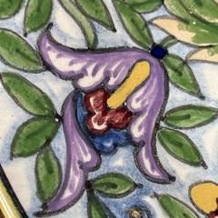 Vintage Puebla Mexican Casa Rugerio Talavera Ceramic Plate 10.5″ Floral Majolica