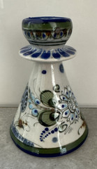 Ken Edwards Tonala Candle Holder Single Mexico Folk Art Signed KE Vintage Ht. 4″