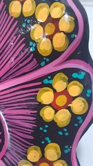 Mexican Pottery Colorful Butterfly Wall Hanging/Table Top Figure Hand Painted