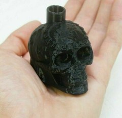 Mayan Death Whistle Black Skull !VERY LOUD! *Aztec Made In USA* Scary 3D Printed