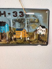 RARE Black Folk ART From Mel Edwards deceased.on 1933 NH,auto plate acrylic