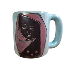 Design By Mara Mug Classic Faces Abstract Mexico Stoneware