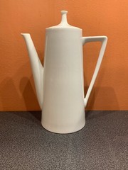 Mid Century Modern Moonstone Ironstone Ceramic Teapot 4253