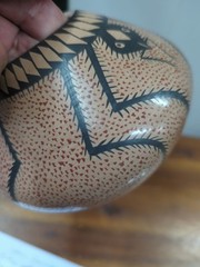 mata ortiz pottery Gloria Hernandez Spider Design Pot Planter