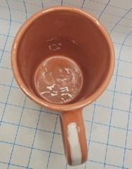 Lunazul Tequila Stoneware Mug Mexican Pottery Hand Made Signed Single Mug