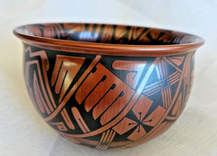 Mata Ortiz Pottery Bowl by Baudel Lopez Corona – Black On Red Fine Art Olla