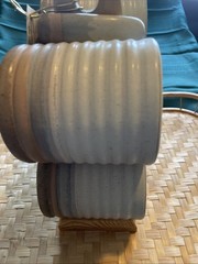 Vintage MCM Rodolfo Padilla Stacking Stoneware ROUND Coffee Mugs Set Of 4 NWT