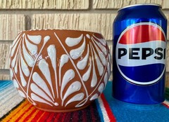 Mexican Ceramic Flower Pot Planter Folk Art Pottery Handmade Talavera #1