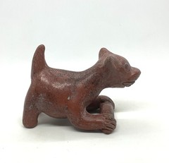 2 Vtg Classic Colima Dogs Pre-Columbian Style Redware Small Reproductions