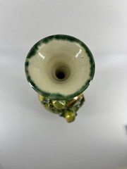 Vtg Ceramic Pottery Mexican Single Bud 3D Lemon Lime Vase