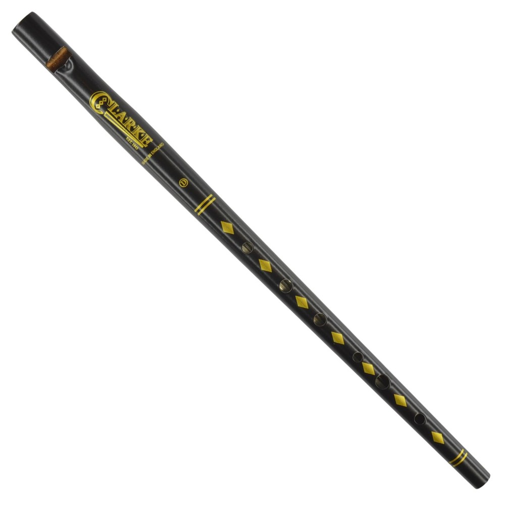 Clarke Original D Tinwhistle – Black with Gold Diamond Decor – a traditional …