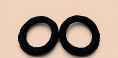 2 Mata Ortiz Pottery Olla Rings Hand Made Mexican Clay Black Yarn Mexico 3.5″