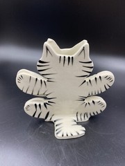 Dorothy Steele Modern Art Pottery Fun Cat Bud Vase Portland,OR. USA