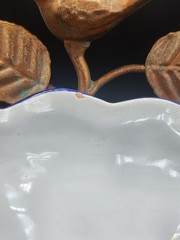 Vintage Set Of 2 Talavera Art Pottery Hand Painted Floral Wall Hanging Plates
