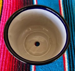 Mexican Ceramic Flower Pot Planter Folk Art Pottery Handmade Talavera #6
