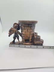 VTG Rdo De Mexican Folk Art Pottery Man Playing music Pen holder Figurine
