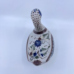 vintage handmade tonala duck mexican folkart hand painted floral design