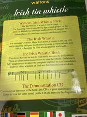 1514 Brass Tin Whistle D Tube with 6-Language Instruction Manual CD- New👍
