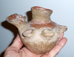 MUSEUM QUALITY PRE COLUMBIAN MAYAN CEREMONIAL REDWARE POTTERY BOWL ARTIFACT FACE