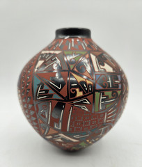 Mata Ortiz Pottery Artist Meimo Varelo Mexican Pottery Seed Pot 6″H 4.5″W