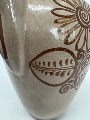 Vintage Handmade Tlaquepaque 1930’s Mexican Art Pitcher Mexican Folk Art Pottery