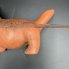 Mexican Handmade Dog Figurine Red Clay Pottery Colima Culture