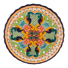 Talavera Pottery Colorful Wall Hanging Platter Serving Tray Table Top Display