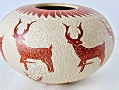 Mata Ortiz pottery, or Casas Grandes by Leonel Lopez Saenz Mexican Fine Folk Art