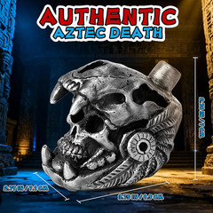 Aztec Death Whistle – Skull Quetzalcoatl Design | 125+ Db Screaming War Whist…