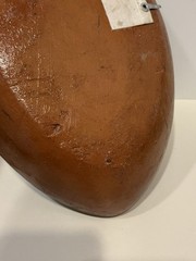 Mid Century Michoacan Patamban Pottery Charger Plate Green Brown Glaze 12.5″