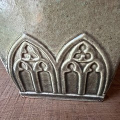 Handmade Mexican Terracotta Pottery Sage Green Glazed Planter 5 1/2” New