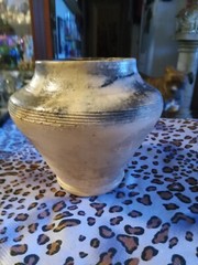 Wonderful Classic Folk Art Pottery Vase Signed By Artist