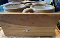 Vintage MCM Rodolfo Padilla Stacking Stoneware ROUND Coffee Mugs Set Of 4 NWT