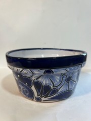 3 pack – talavera mexican pottery Blue Planter. Flower Pot. Set Of 3 NEW.