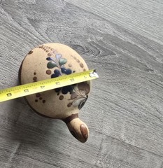 Cute Pottery Turtle Tonala Floral Design Mexico
