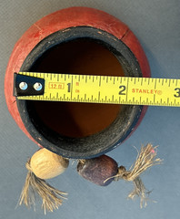 4 Multi Color Pot – Leather Covered Terracotta Mexican Pot ~JJ
