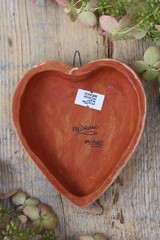 Hand Painted Clay Heart Shapeshifter Nagual Medrano Mexico Folk Art Love Token