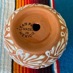 Mexican Ceramic Flower Pot Planter Folk Art Pottery Handmade Talavera #4