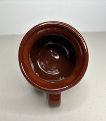 Two Modern Hand-Painted Mexican Clay Pottery Mugs – Glazed Rim & Interior