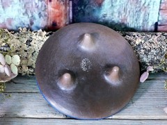 Blue Hummingbird Tripod Clay Plate Handmade Michoacán Mexico Folk Art Small Sz