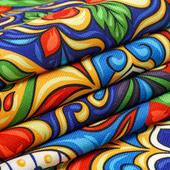 Mexican Talavera Ceramic Tile Pattern Linen Table Runners Dinner Table Setting D