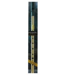 Authentic Feadog Brass Key Of D Irish Penny Whistle Traditional Instrument