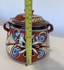 1940s Tlaquepaque Redware Mexican Studio Pottery Bean Pot