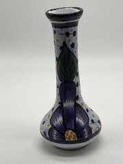 Vintage Talavera Pottery Hand-Painted Bud Vase – Mexican Signed