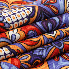 Mexican Talavera Ceramic Tile Pattern Linen Table Runners Dinner Table Setting