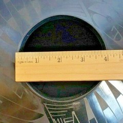RARE Signed Gris Camacho black modern decorative bowl vase on wood sinew base