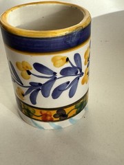 Talavera Cup Juice Tequila Signed Hand Painted 4” Single Cup