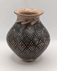 Handmade Lazaro Ponce Signed Mata Ortiz Geometric Polychrome Pottery Bowl Vase